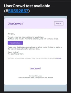 Usercrowd test 