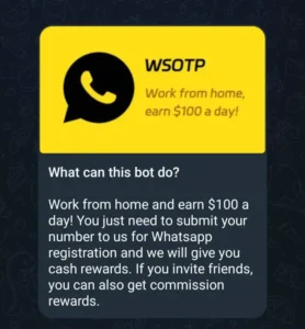 About wsotp telegram bot