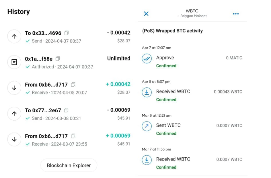 Ember Fund withdrawal via wBTC polygon