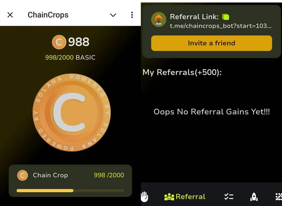 Referral tab 