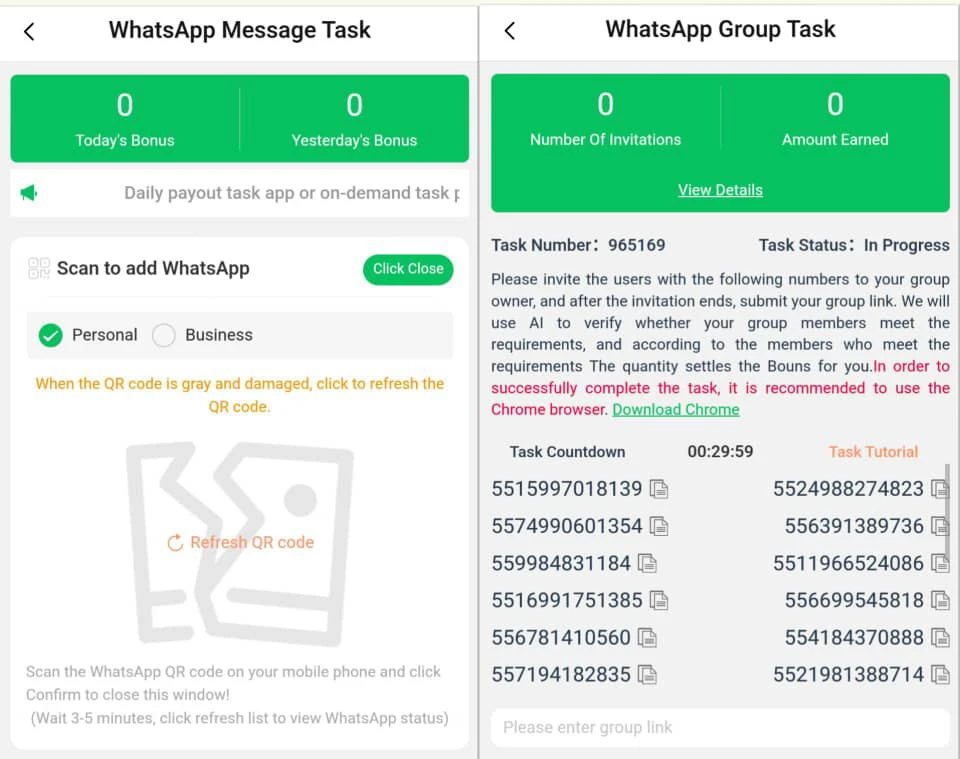 Wcashcow group and message tasks 