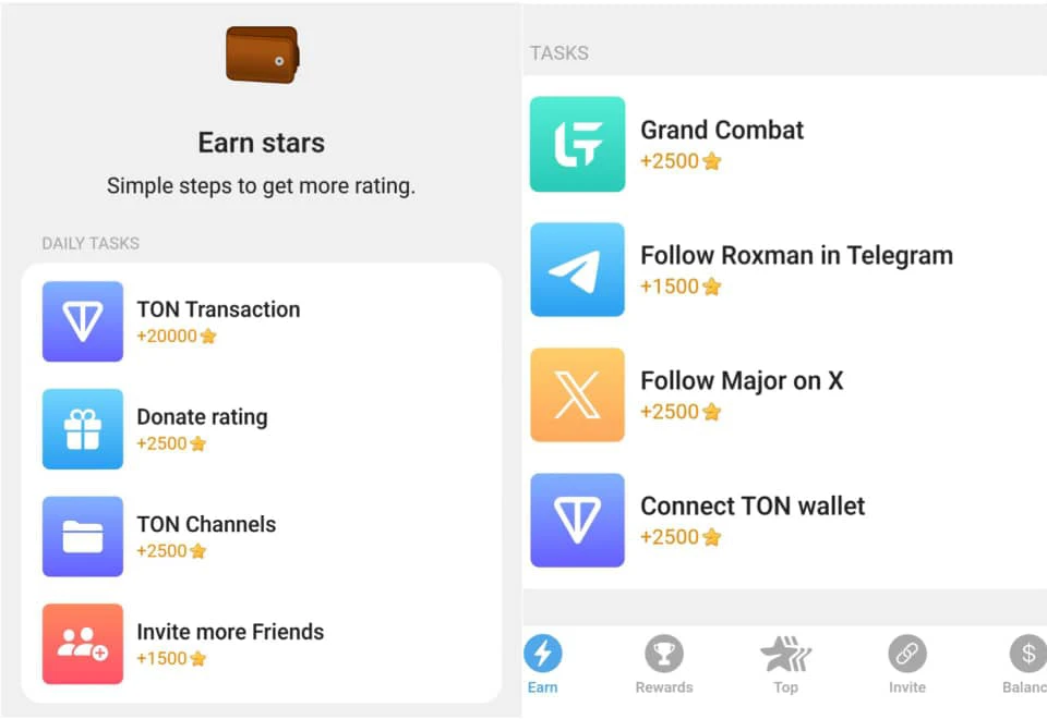 How to earn stars on major bot 