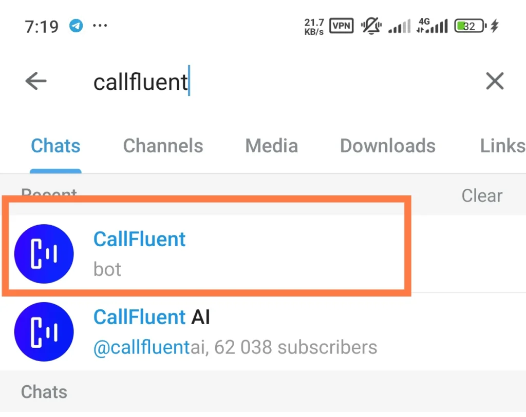 How to get started on Callfluent bot