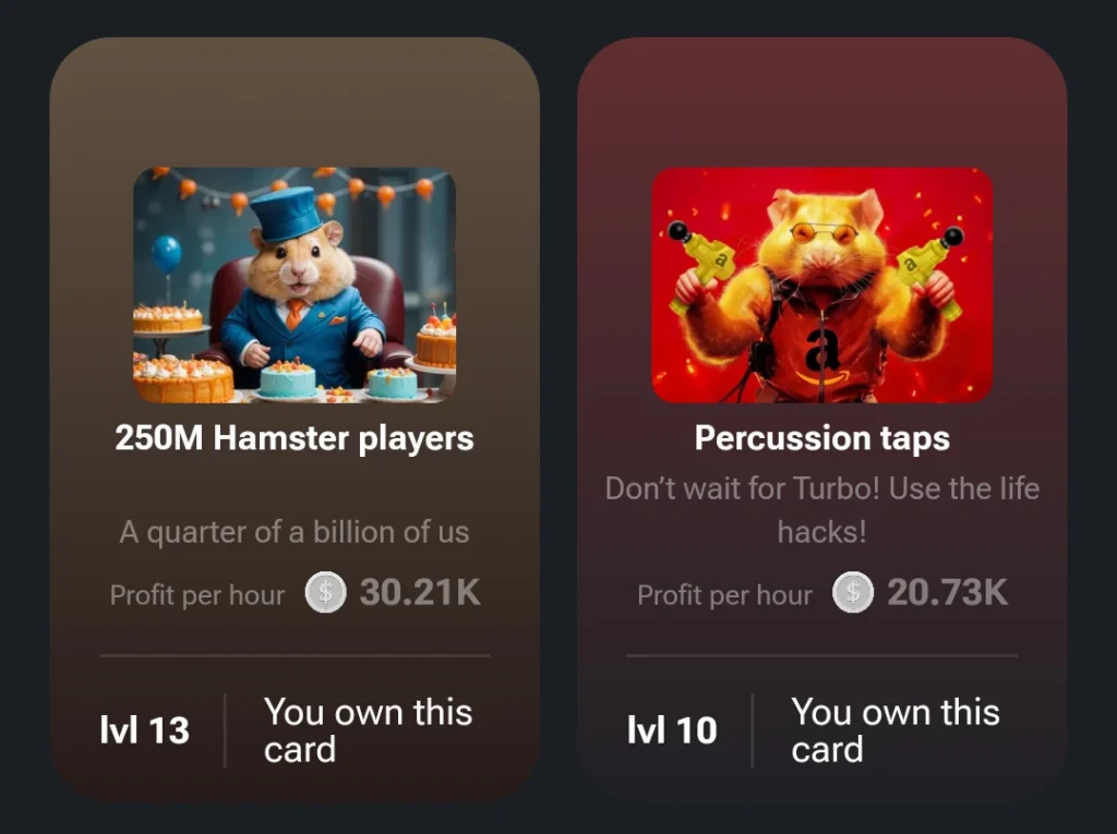 You already own this card error on hamster Kombat 