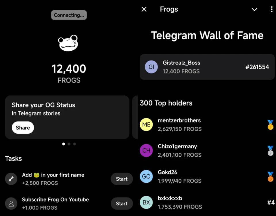 Frogs airdrop bot review 