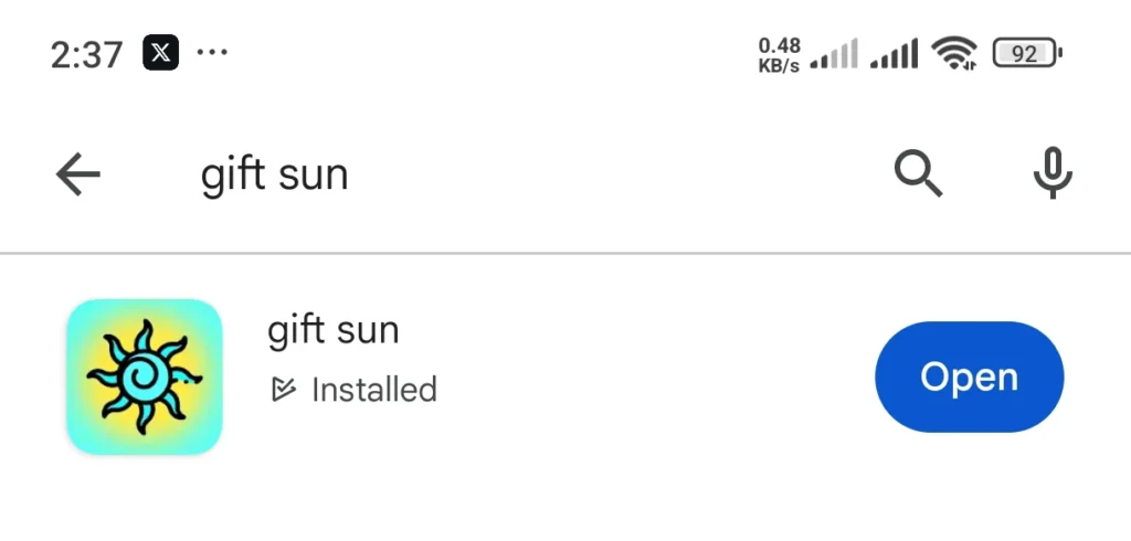 Gift Sun app 