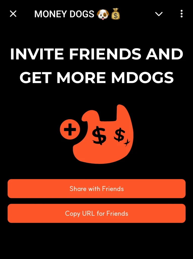 Money Dogs airdrop referral program 