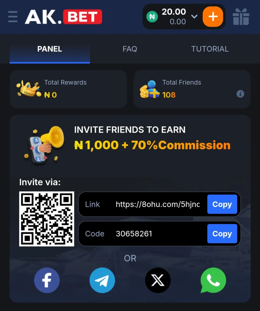 Ak.bet referral program 