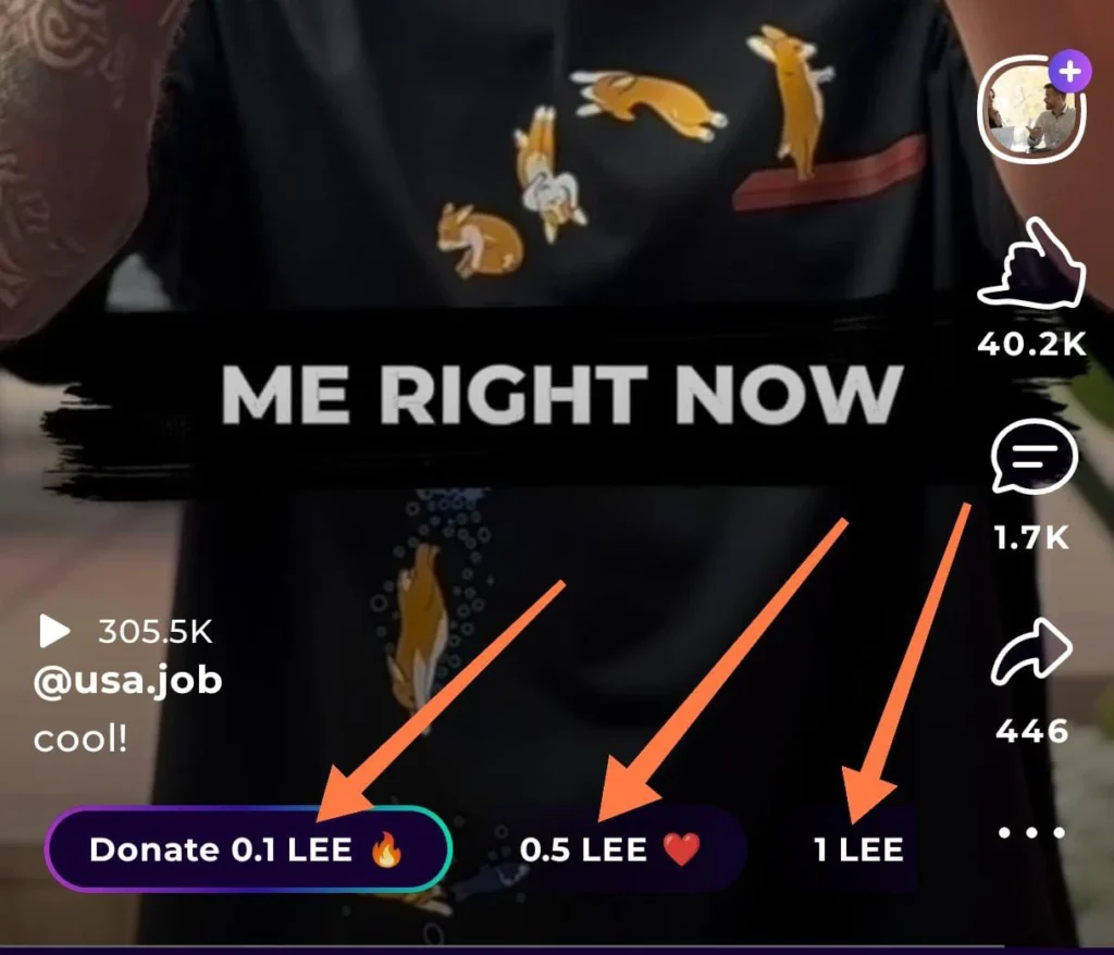 Donate lee to content creators 