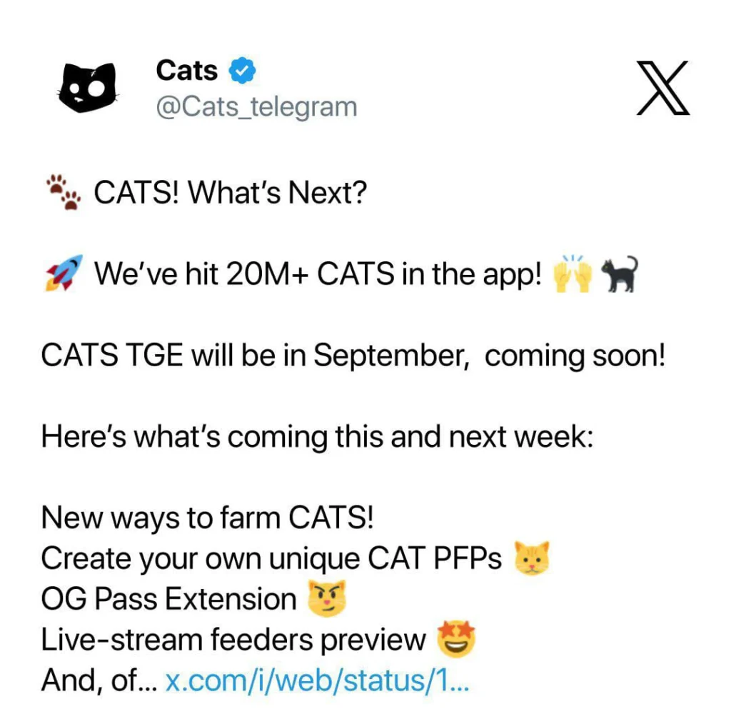 Catsgang telegram airdrop