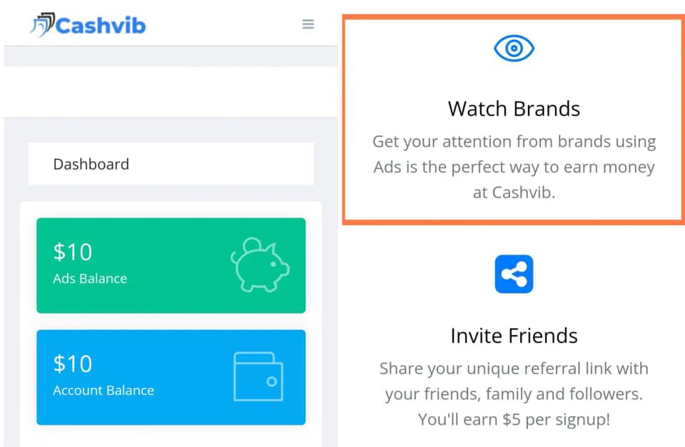 How to earn on cashvib 