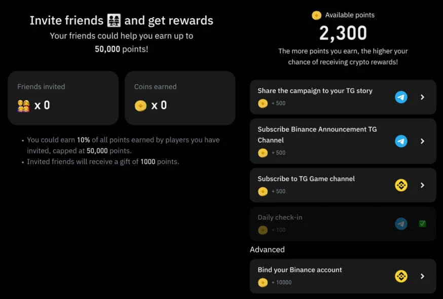 Ways of earning more points on Moonbix telegram mining