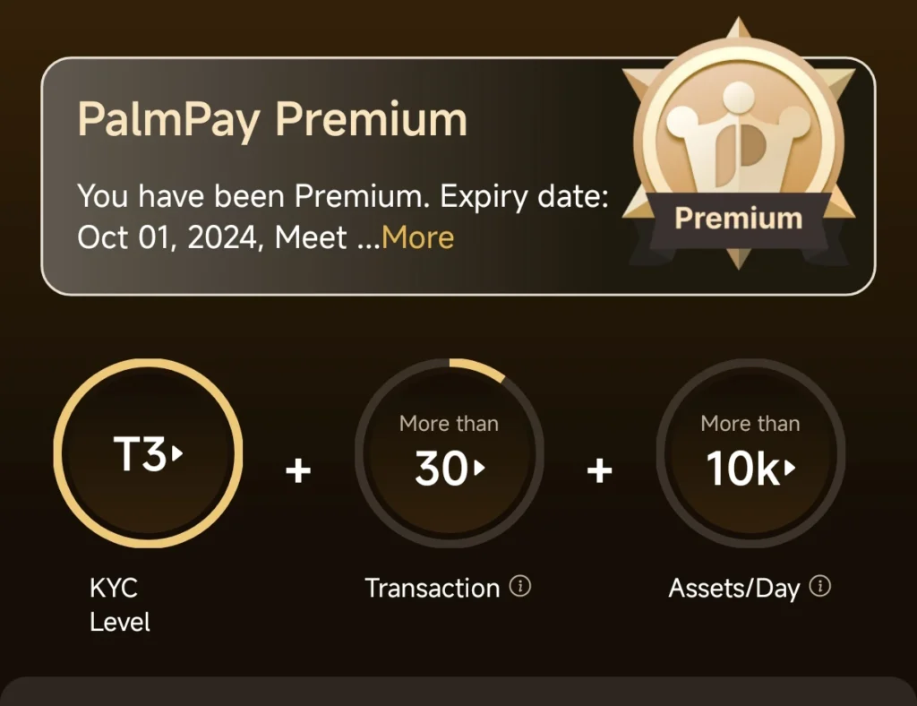 How to qualify for Palmpay premium 