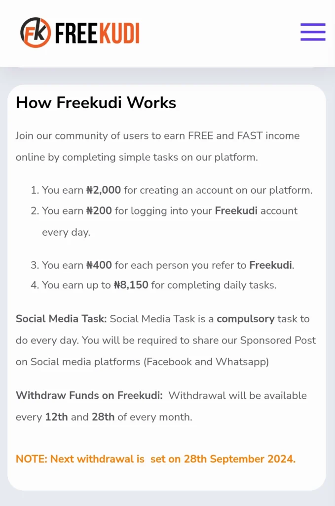 How freekudi works