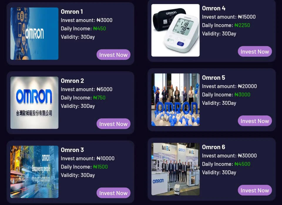 Omron Investment plans