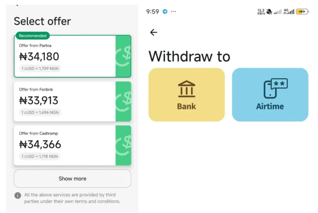 How to withdraw on Minipay 