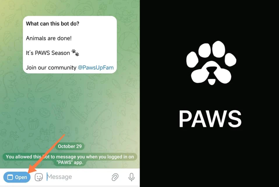 How to start farming paws airdrop 