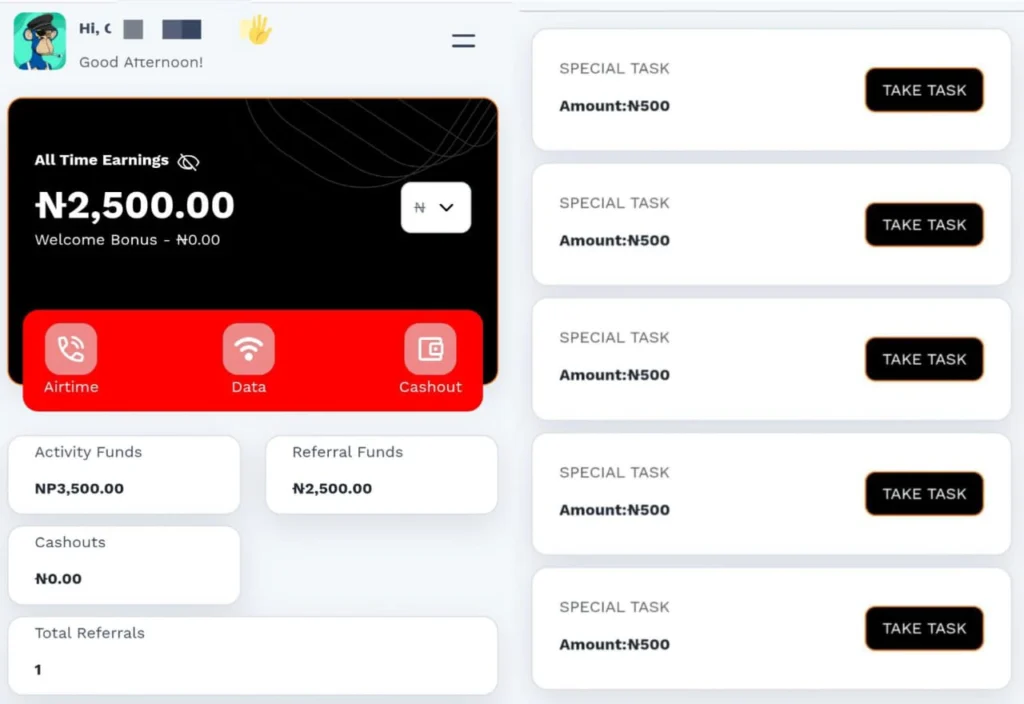 Novix earning structure 